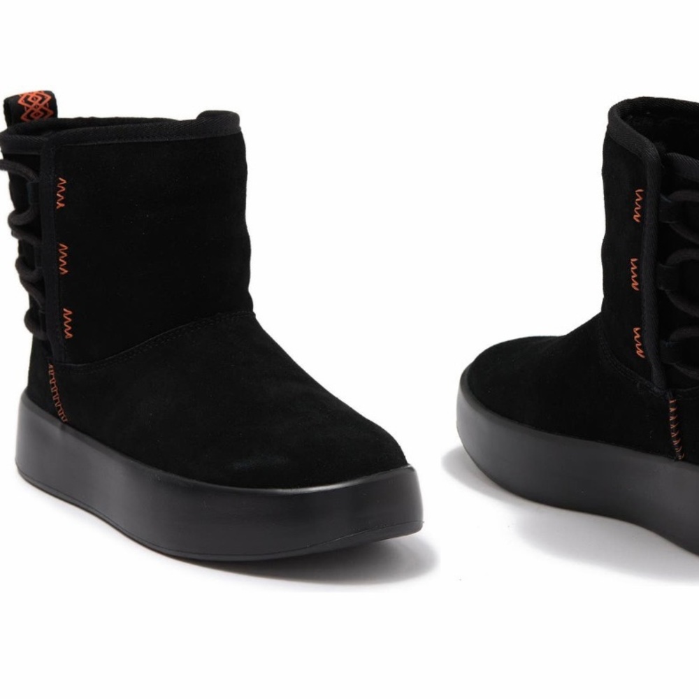 UGG Classic Boom Black Ankle Boot Size 6
